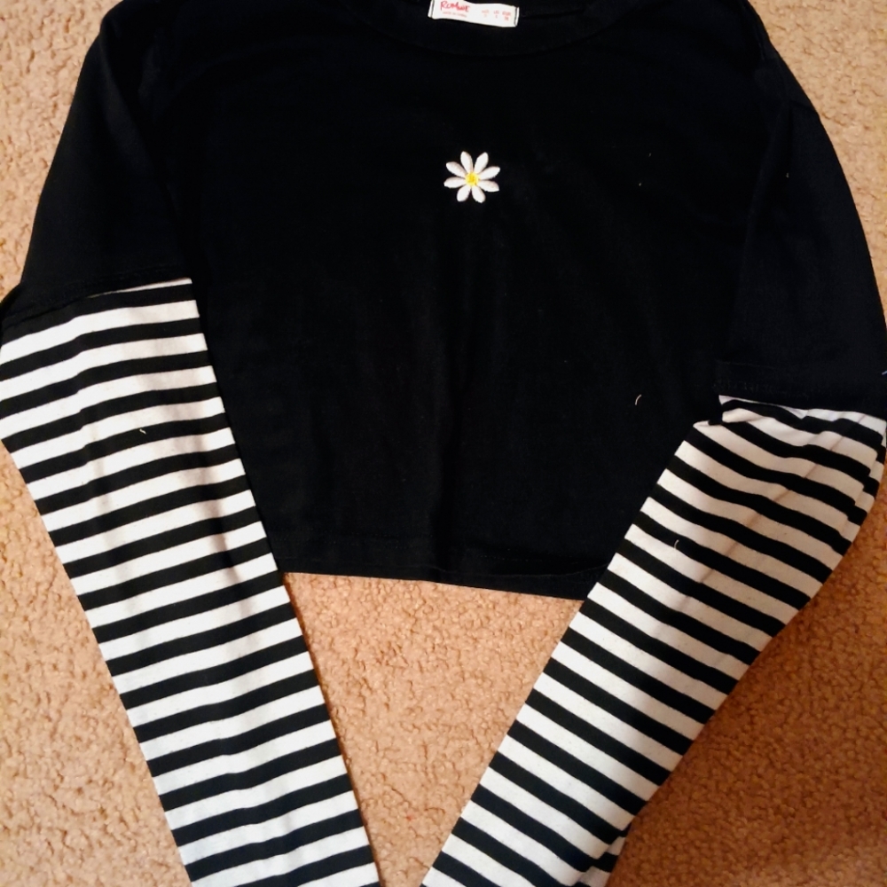 Romwe Cropped 2in1 shirt